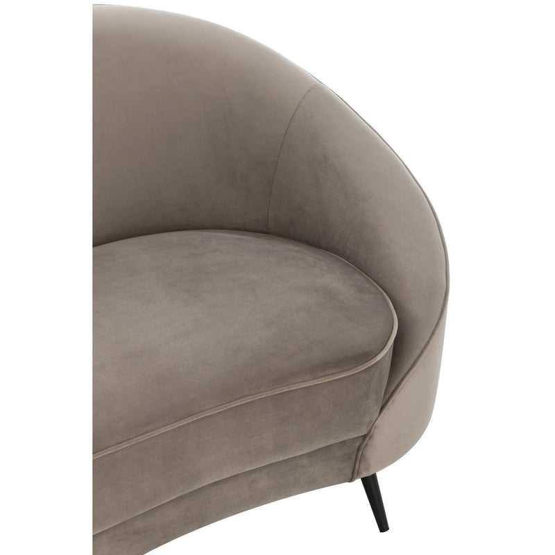 J-Line Sofa Elisabeth Textil Silver - Chic Choice