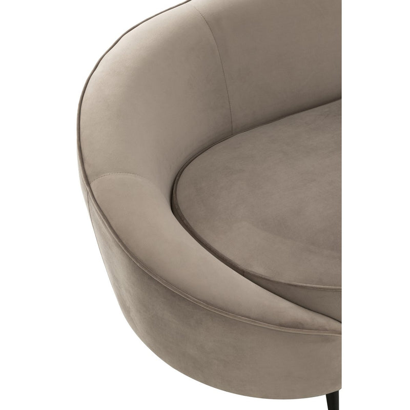 J-Line Sofa Elisabeth Textil Silver - Chic Choice