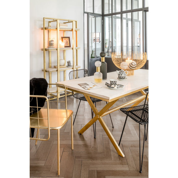 J-Line decoratie fles + stop Relief - glas - transparant - small - Chic Choice