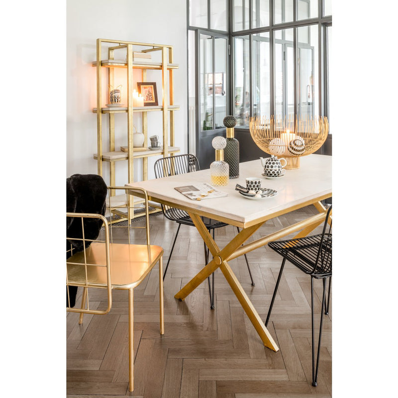 J-Line decoratie fles + stop Relief - glas - transparant - small - Chic Choice