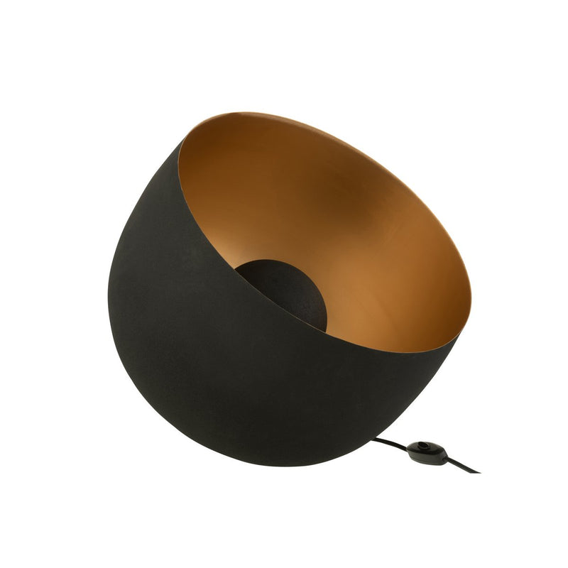 J-Line lamp Rond - metaal - zwart/goud - large - Chic Choice