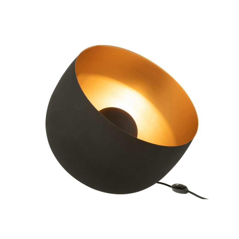 J-Line lamp Rond - metaal - zwart/goud - large - Chic Choice