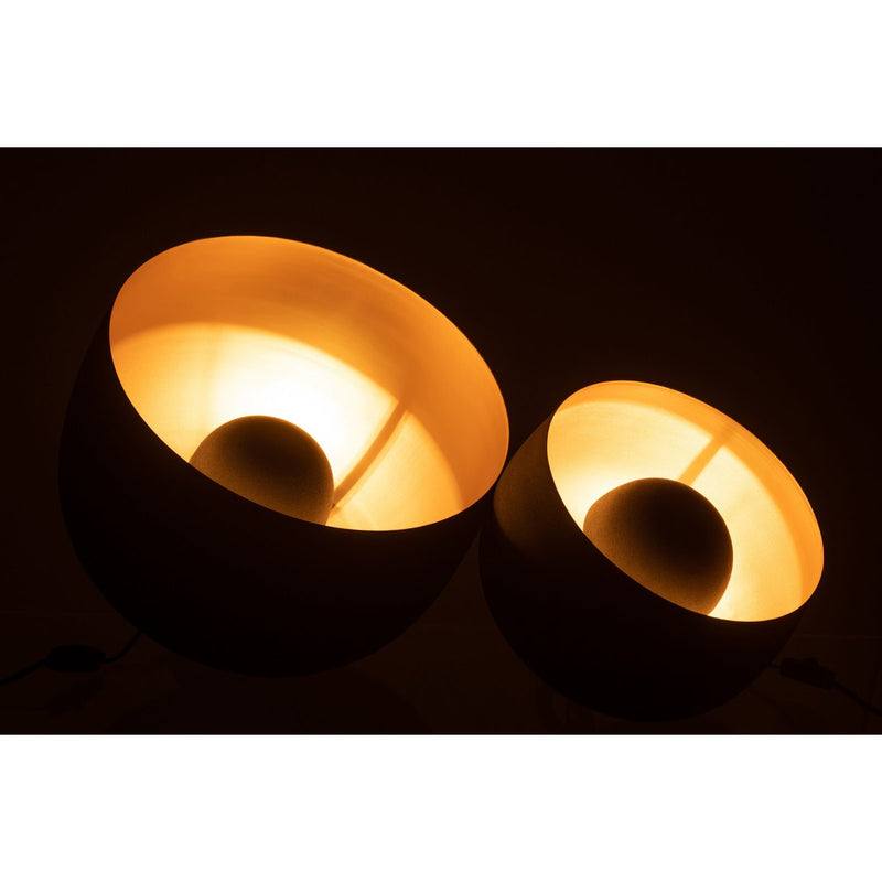J-Line lamp Rond - metaal - zwart/goud - large - Chic Choice