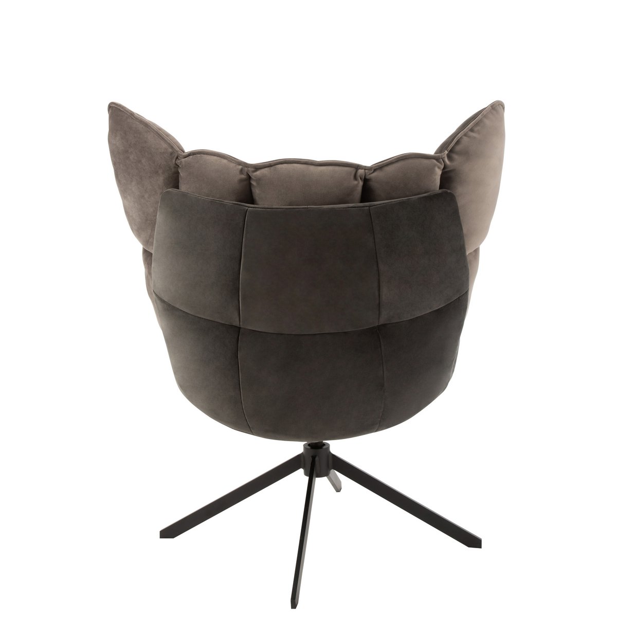 J-Line stoel Relax Kussen op frame - textiel/metaal - grijs - Chic Choice