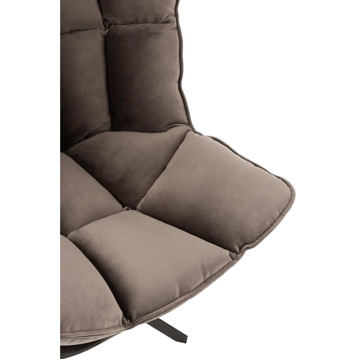 J-Line stoel Relax Kussen op frame - textiel/metaal - grijs - Chic Choice