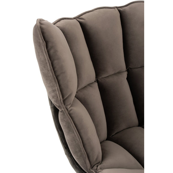 J-Line stoel Relax Kussen op frame - textiel/metaal - grijs - Chic Choice