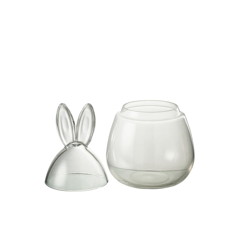 J-Line voorraadpot Konijn - glas - transparant - small - Chic Choice