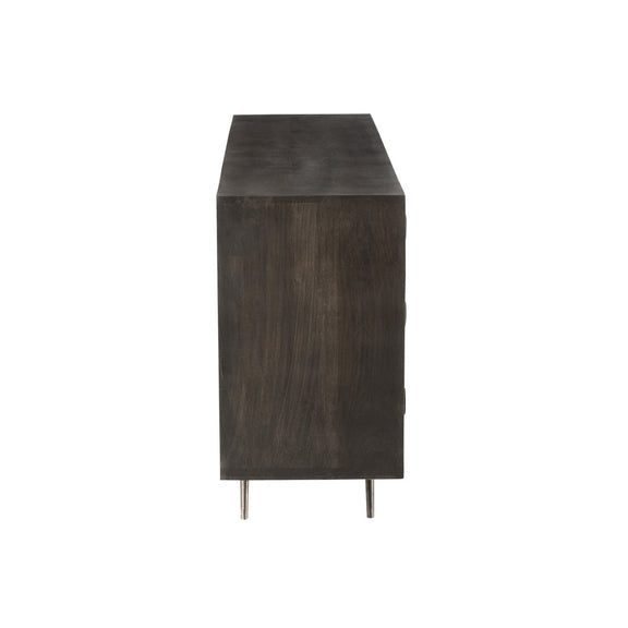 J-line kast Laag Etnisch 2 deuren + 6 laden - hout - bruin - Chic Choice