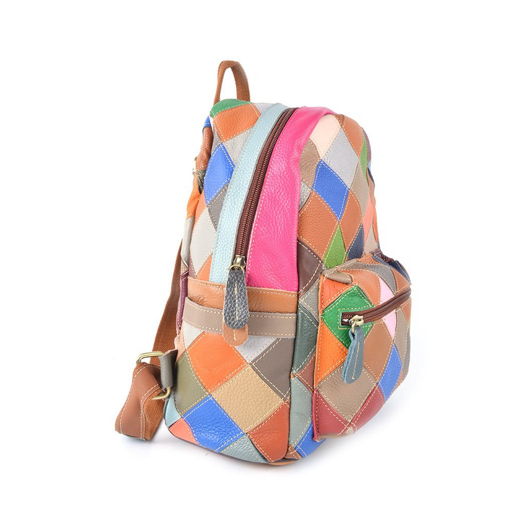 Lederen rugtas | Multicolor geblokt | 552858 - Chic Choice