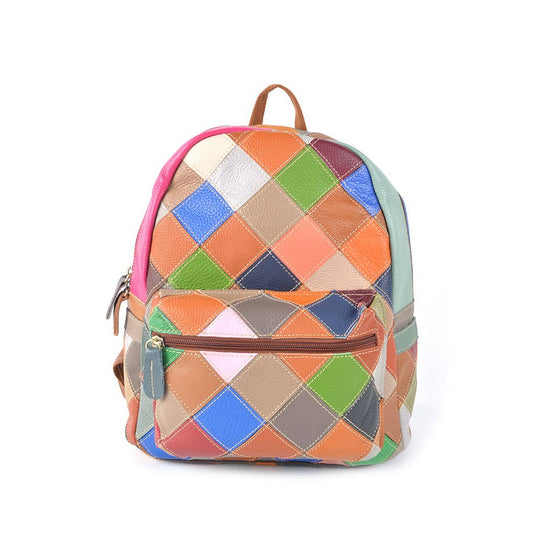 Lederen rugtas | Multicolor geblokt | 552858 - Chic Choice