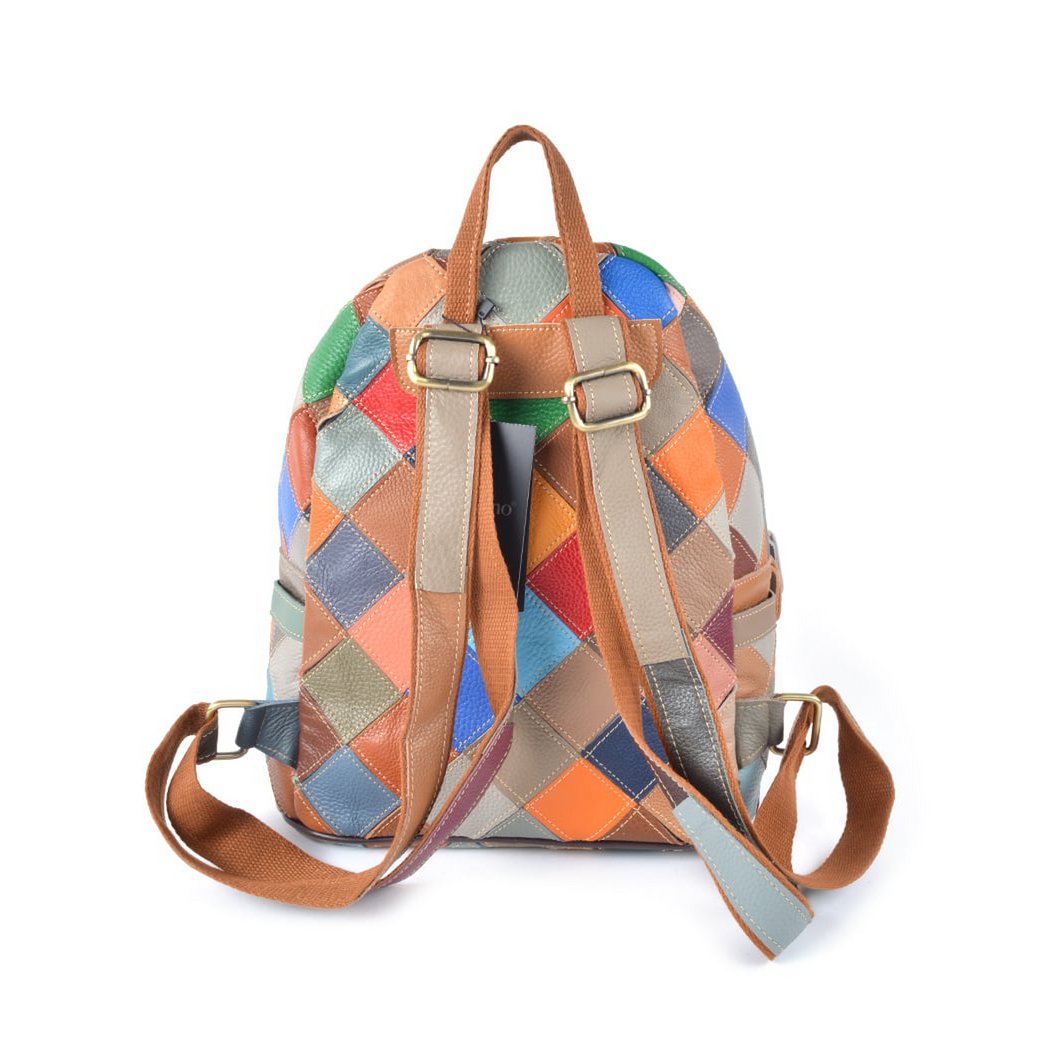Lederen rugtas | Multicolor geblokt | 552858 - Chic Choice