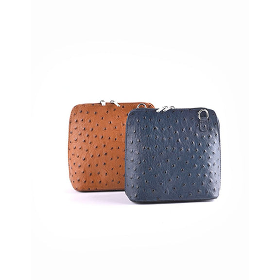Lederen schoudertasje | Struisvogeldesign| 900086 - Chic Choice