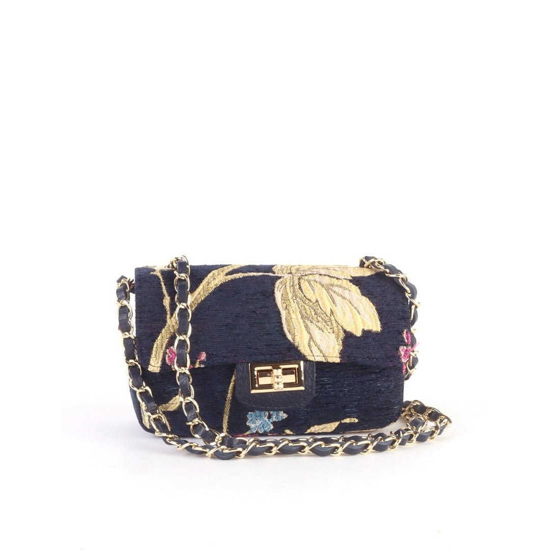Lederen schoudertasje stof | 5527463 - Chic Choice