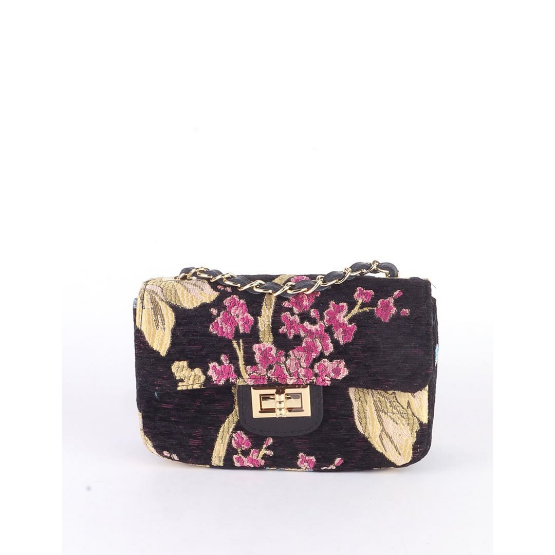 Lederen schoudertasje stof | 5527463 - Chic Choice