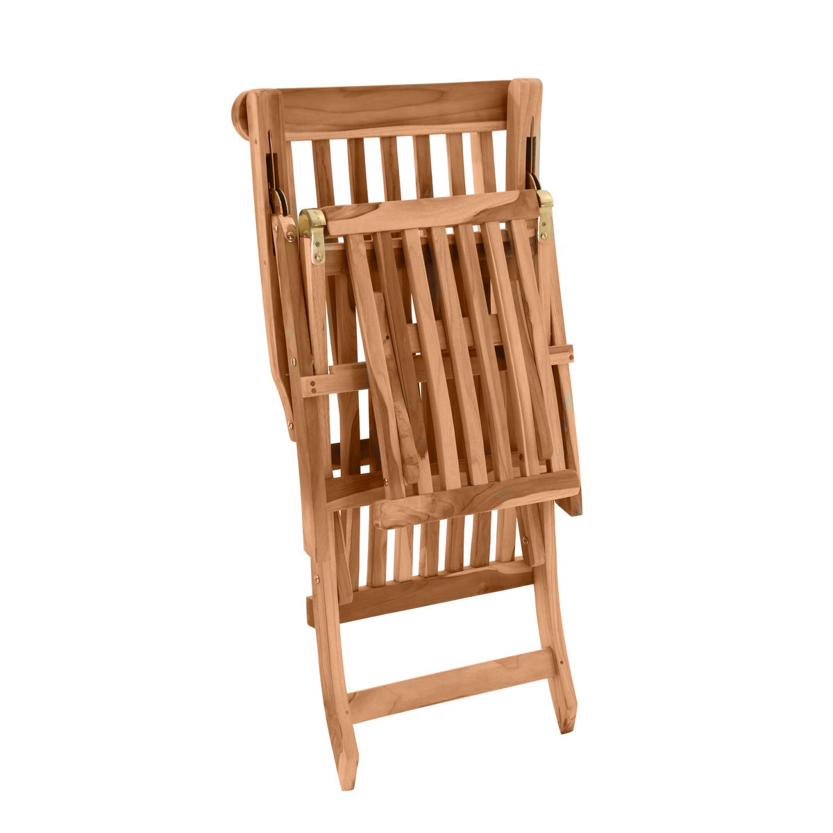Ligstoel met voetensteun, teak - Chic Choice