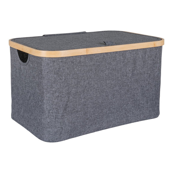 Noto Mand - Donkergrijs, Bamboe/Polyester, 30x45x25 cm - Chic Choice