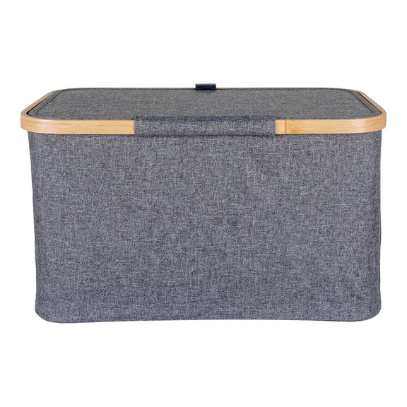 Noto Mand - Donkergrijs, Bamboe/Polyester, 30x45x25 cm - Chic Choice