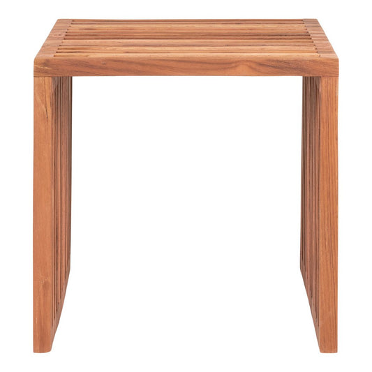 Pego Bijzettafel - Bijzettafel in teakhout, natuur, 40x40x40 cm - Chic Choice