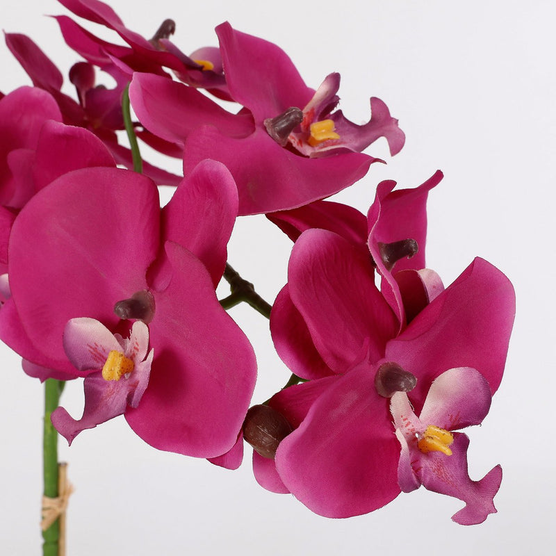 Phalaenopsis Kunstplant in Bloempot Tusca - H60 x Ø16 cm - Paars - Chic Choice
