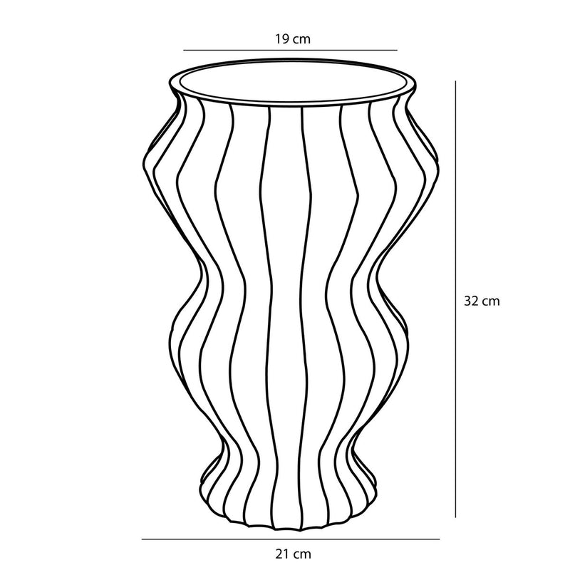 Pippa Vaas - H32 x Ø21 cm - Keramiek - Groen - Chic Choice