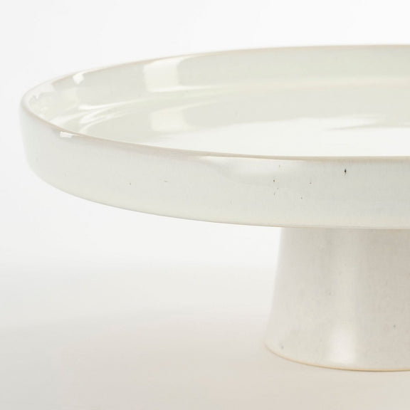 Racco Taartplateau - H11 x Ø28 cm - Steengoed - Off White - Chic Choice