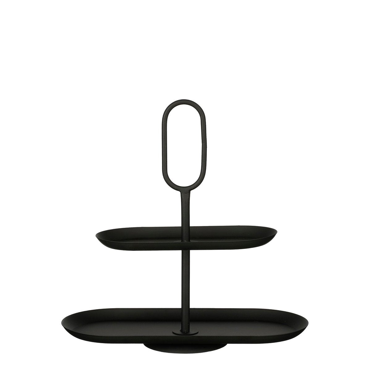 Rama Etagere 2 Laags - L38 x B17 x H37 cm - Metaal - Zwart - Chic Choice