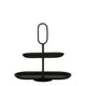 Rama Etagere 2 Laags - L38 x B17 x H37 cm - Metaal - Zwart - Chic Choice