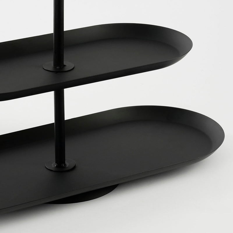 Rama Etagere 2 Laags - L38 x B17 x H37 cm - Metaal - Zwart - Chic Choice