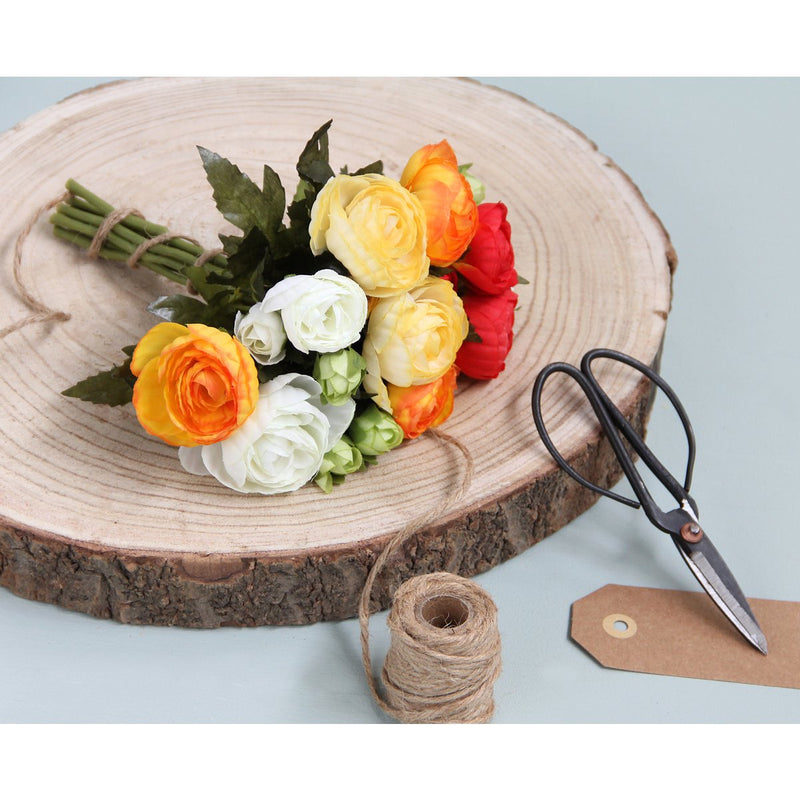 Ranonkels Kunstbloemen Boeket - H22 x Ø19 cm - Oranje - Chic Choice