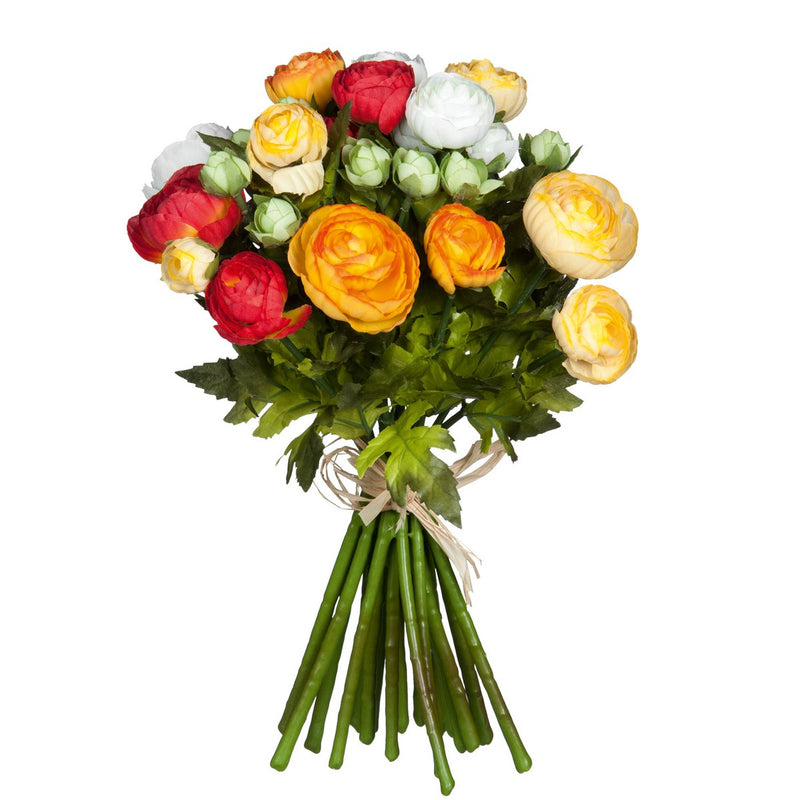 Ranonkels Kunstbloemen Boeket - H35 x Ø26 cm - Oranje - Chic Choice