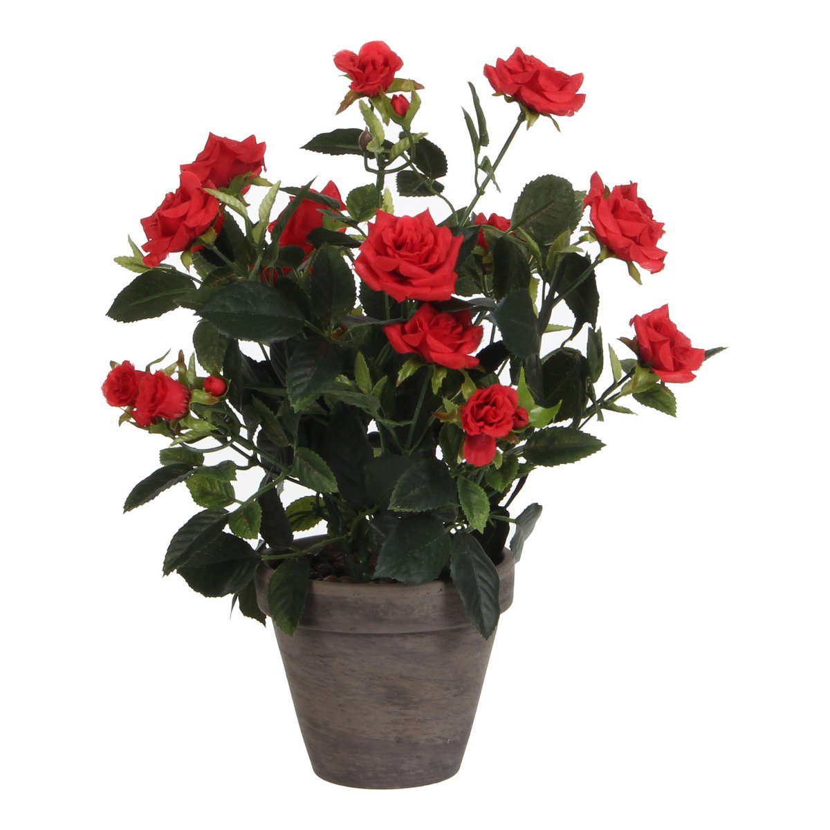 Rozenstruik Kunstplant in Bloempot Stan - H33 x Ø25 cm - Rood - Chic Choice