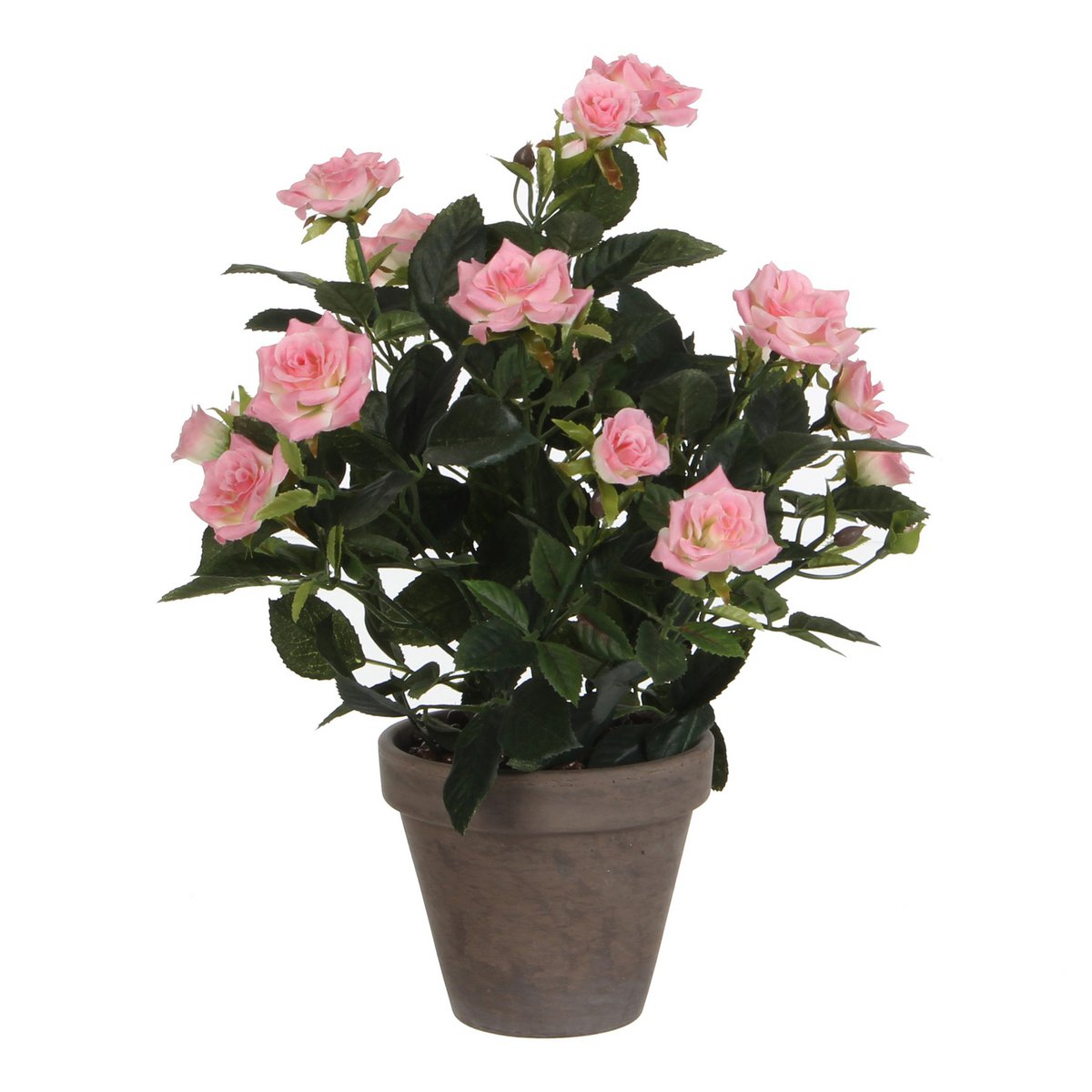 Rozenstruik Kunstplant in Bloempot Stan - H33 x Ø25 cm - Roze - Chic Choice