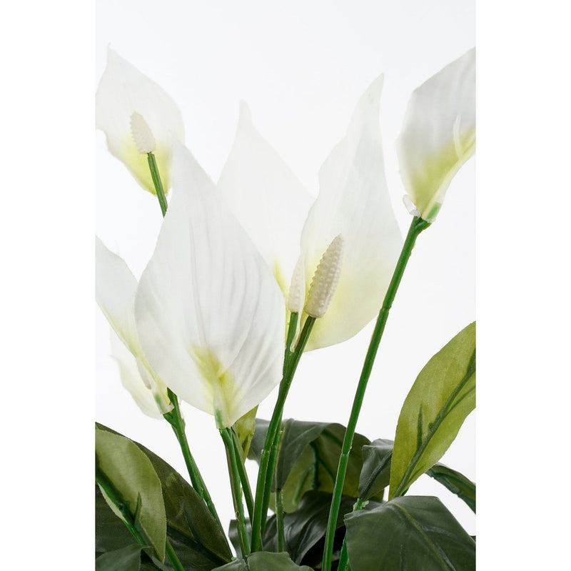 Spathiphyllum Kunstplant in Bloempot Stan - H50 x Ø40 cm - Wit - Chic Choice