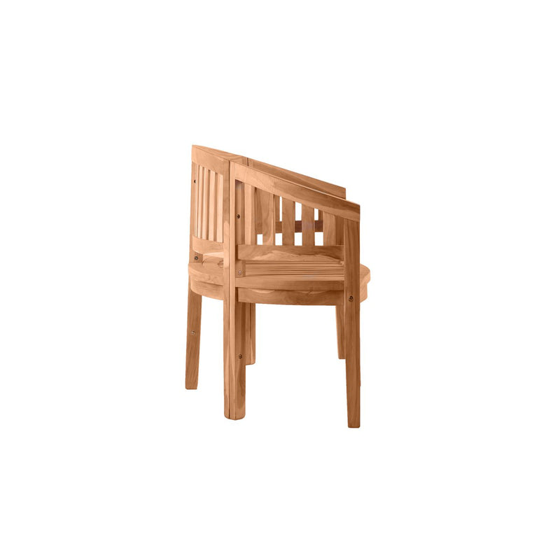 Stijlvolle Banaanvormige Teakhouten Tuinbank , 120 cm, teak - Chic Choice