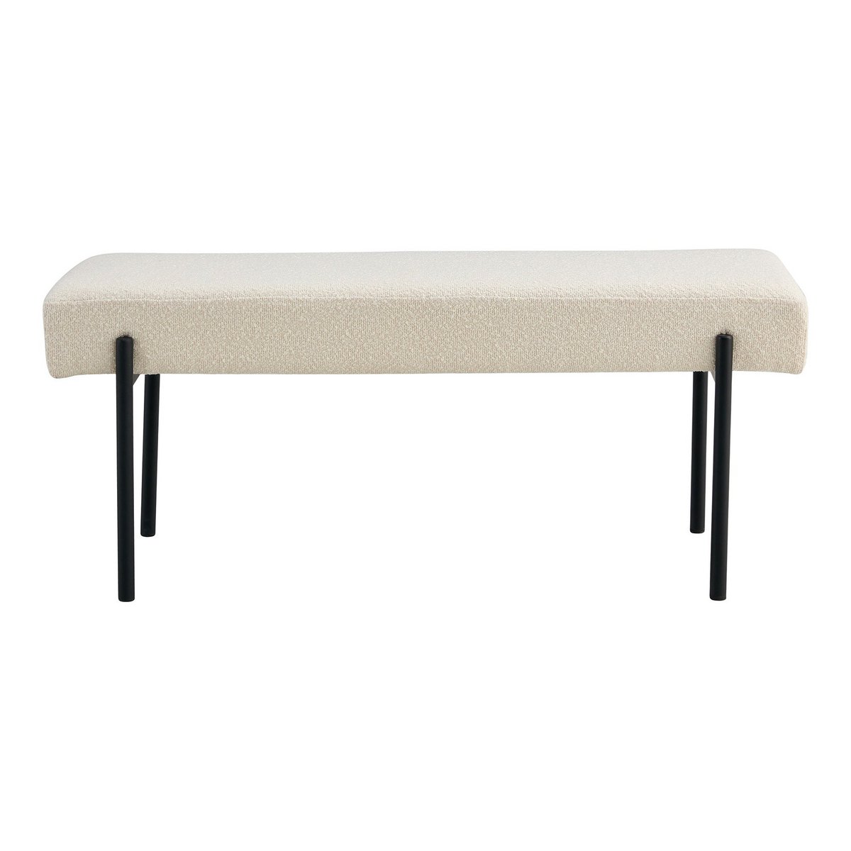 Swindon Bank - Witte Bouclé, 100x36x42,5cm - Chic Choice