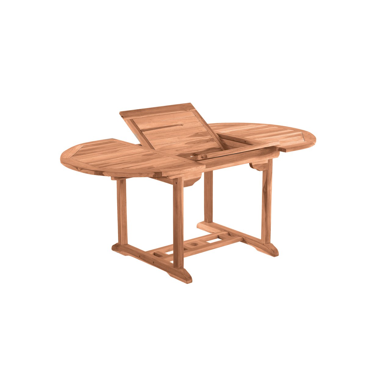 Tuintafel, 120 cm rond, uitschuifbaar, teak - Chic Choice