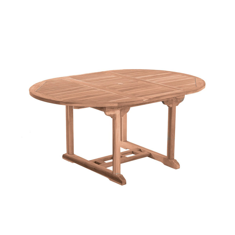 Tuintafel, 120 cm rond, uitschuifbaar, teak - Chic Choice
