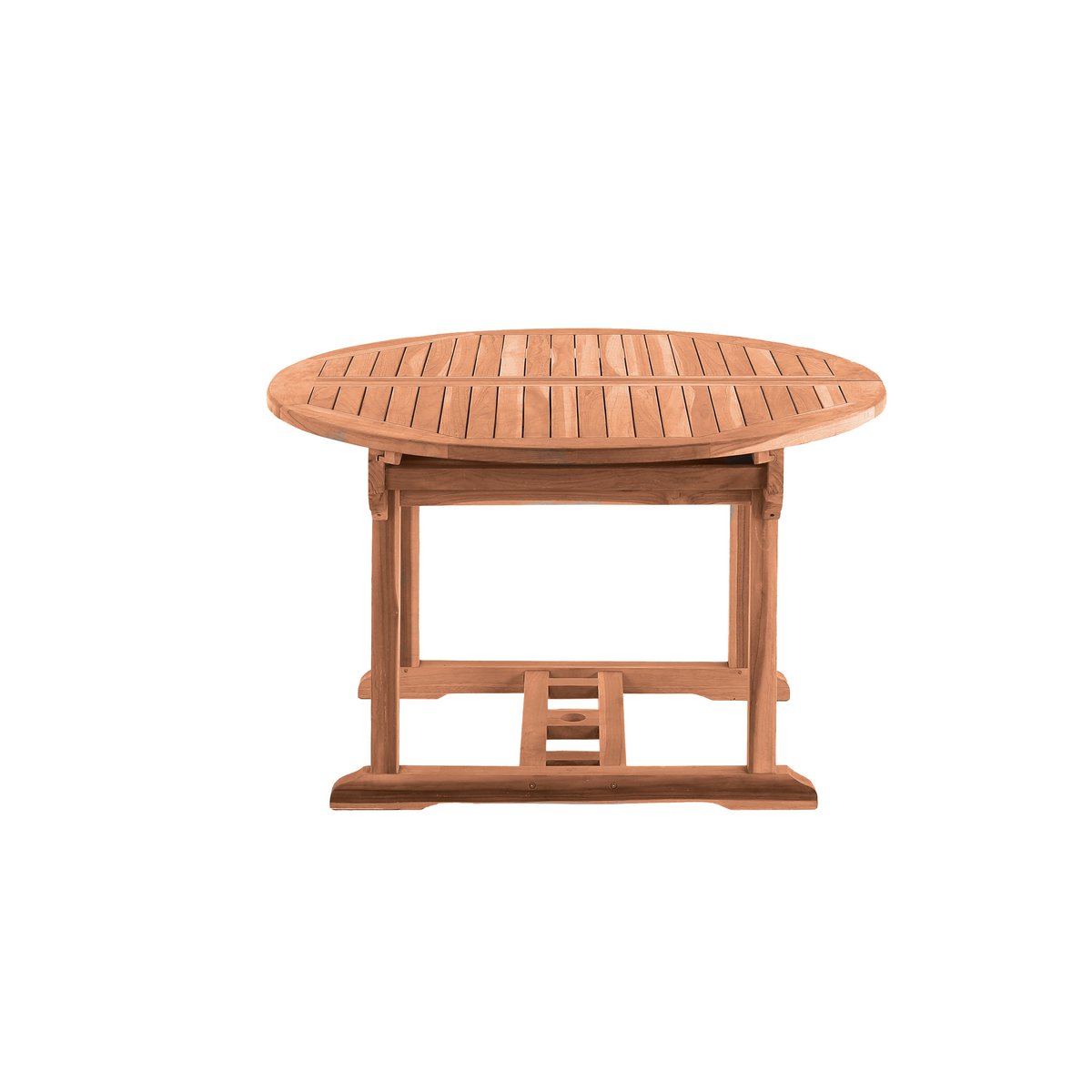 Tuintafel, 120 cm rond, uitschuifbaar, teak - Chic Choice