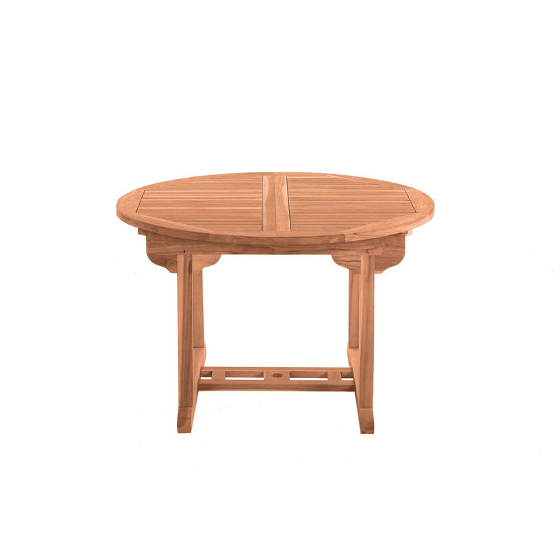 Tuintafel, 120 cm rond, uitschuifbaar, teak - Chic Choice