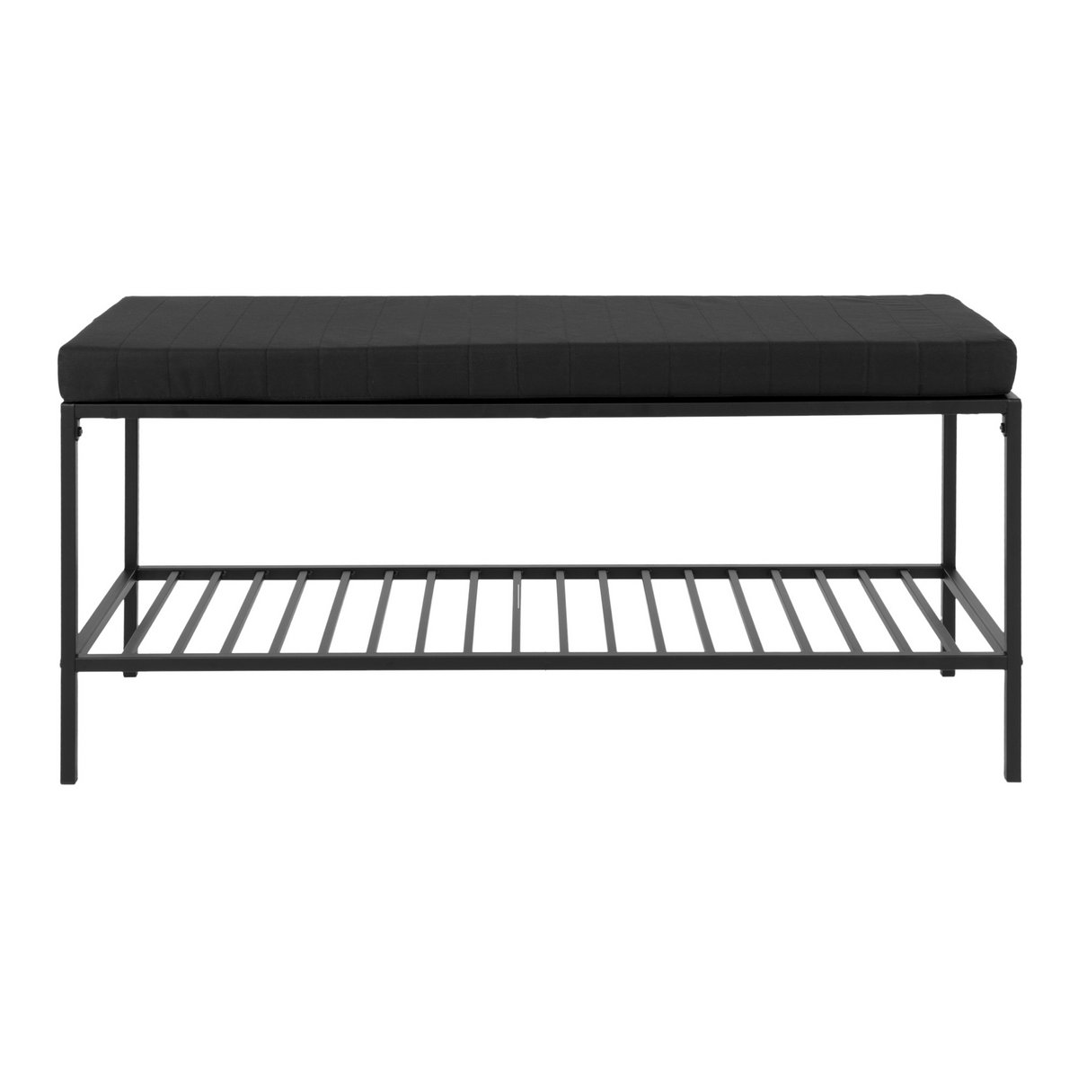 Vita Bank - zwart, staal, 100x36x48,5cm - Chic Choice