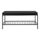 Vita Bank - zwart, staal, 100x36x48,5cm - Chic Choice