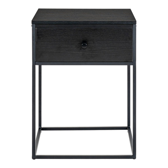 Vita Bijzettafel - zwart, staal, 40x40x55cm - Chic Choice