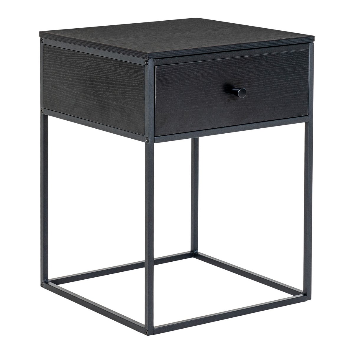 Vita Bijzettafel - zwart, staal, 40x40x55cm - Chic Choice
