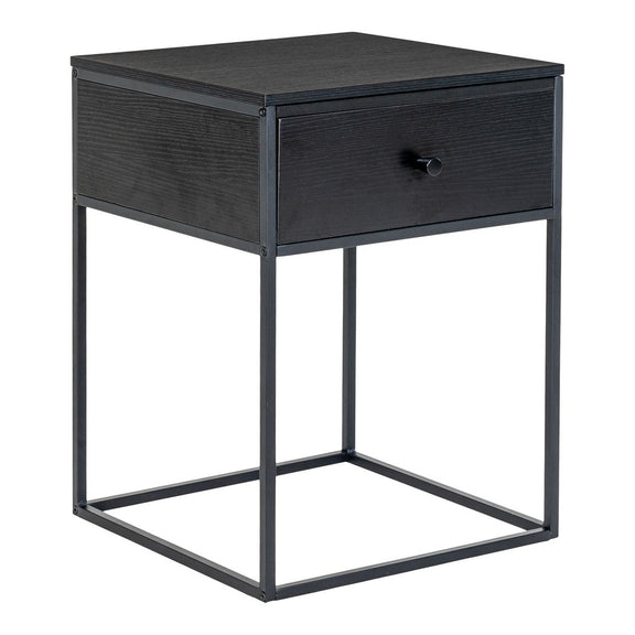 Vita Bijzettafel - zwart, staal, 40x40x55cm - Chic Choice