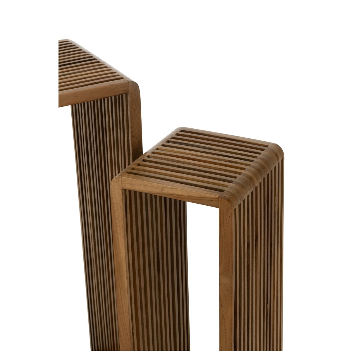 J-Line bijzetafel Kubus Gerecycleerd Teak - hout naturel - Chic Choice