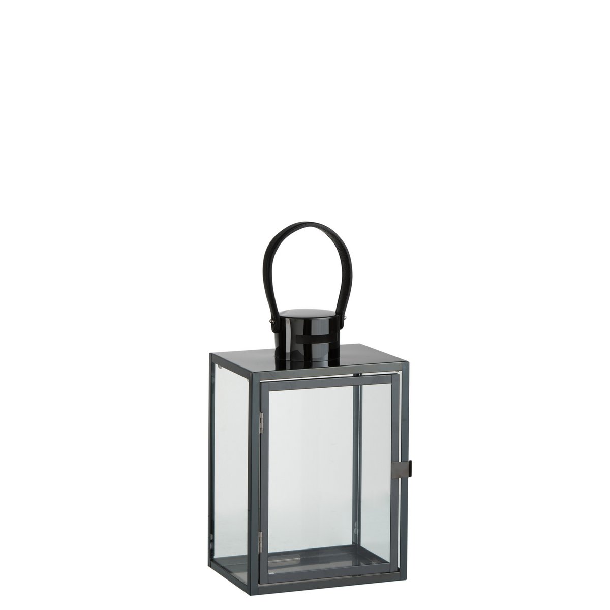 J-Line lantaarn Rechthoekig - metaal/glas - zwart - Chic Choice
