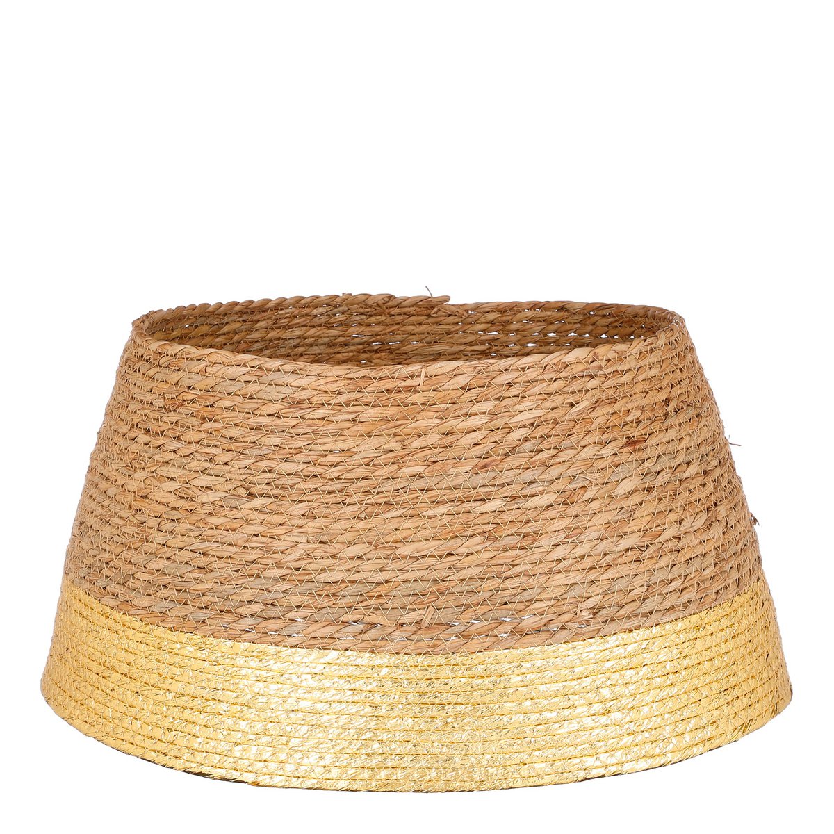 Kerstboomrok - H26 x Ø50 cm - Zeegras - Goud