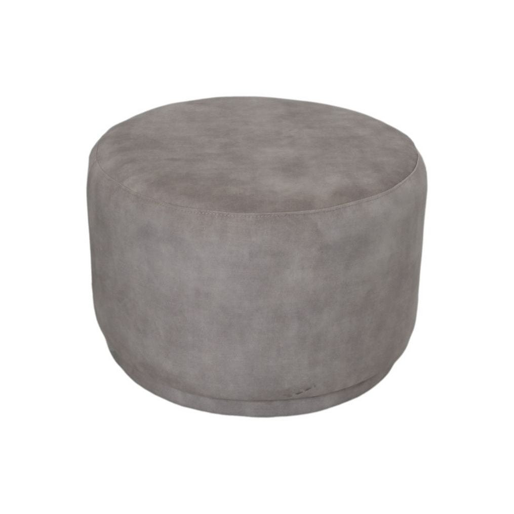 Poef Otto - 55x55x40 - Wit - Adore 01 - Fluweel - Chic Choice
