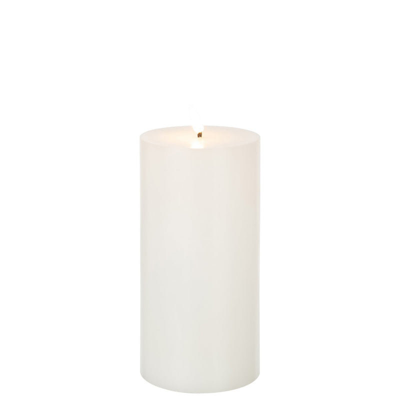 J-Line kaars - wit - large - LED lichtjes