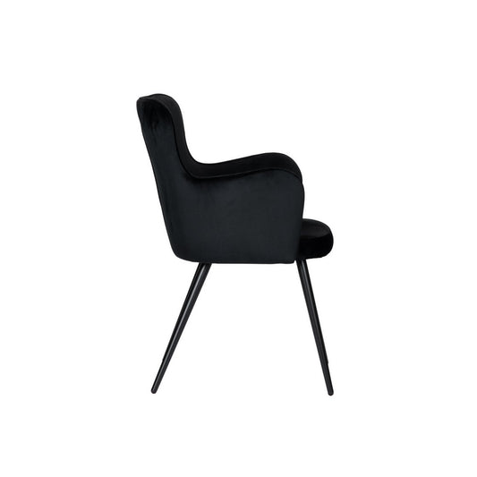 Vleugelstoel zwart (Set van 2) - Chic Choice